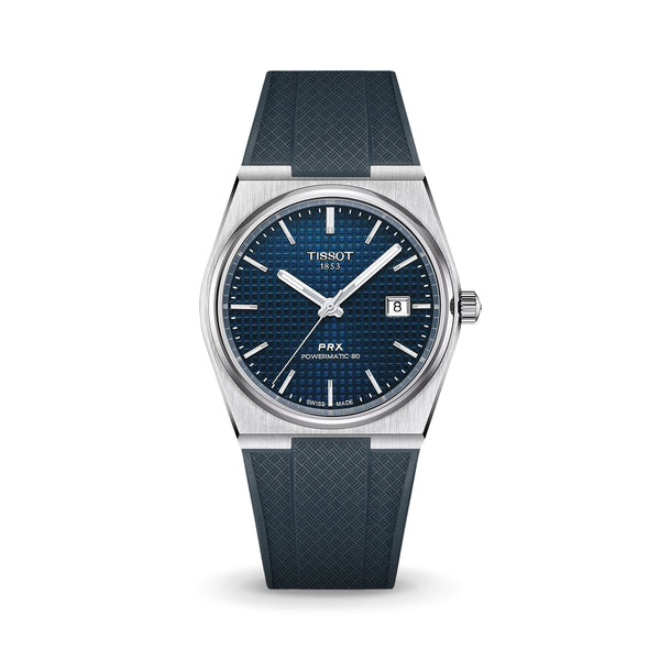 Delugs Navy CTS Rubber Strap for Tissot PRX Rubber Watch Strap