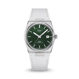 Delugs White Chevre Strap for Tissot PRX Handcrafted Leather Watch Strap