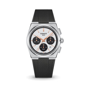Black CTS Rubber Strap for Tissot PRX Chronograph