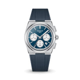 Delugs Navy CTS Rubber Strap for Tissot PRX Chronograph Rubber Watch Strap