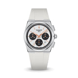 Delugs White CTS Rubber Strap for Tissot PRX Chronograph Rubber Watch Strap