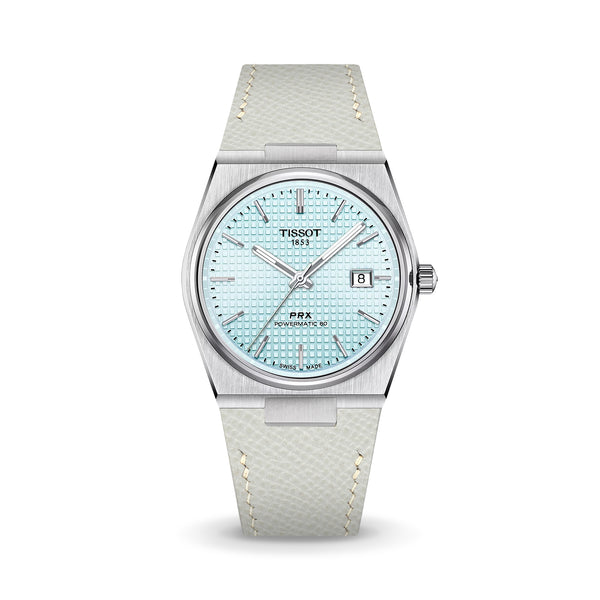Delugs Light Grey Epsom Strap for Tissot PRX Handcrafted Leather Watch Strap