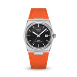 Delugs Orange Saffiano Strap for Tissot PRX Handcrafted Leather Watch Strap