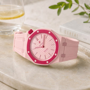 Swatch x AP Royal Pop Otto Rosso - wrist mockup