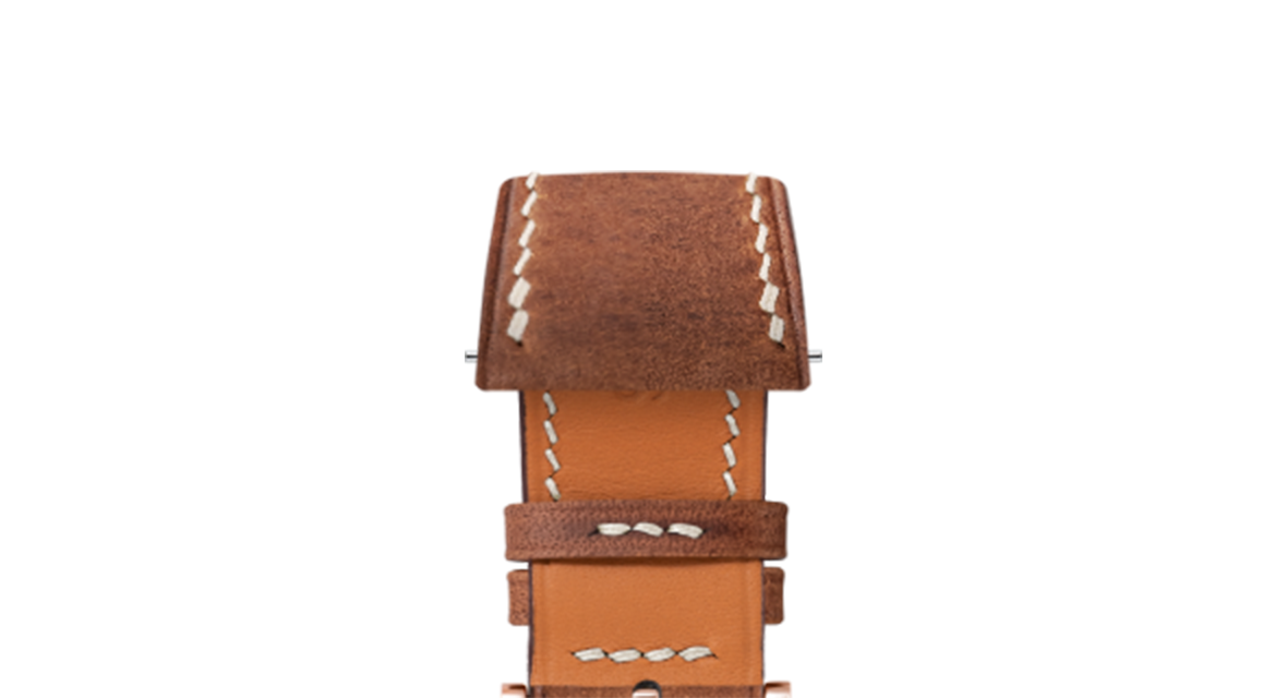 Brown Waxy Slim Strap - Handcrafted Leather Watch Strap · 17-22mm