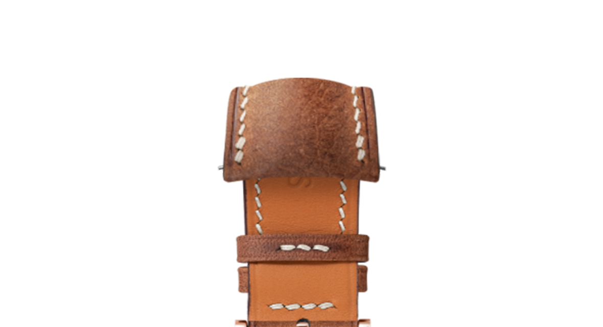 Brown Waxy Signature (Curved) Strap - Handcrafted Leather Watch