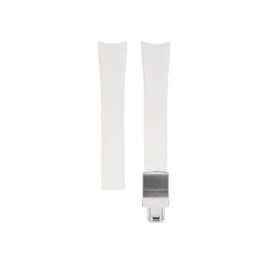 White Curved Rubber CTS Strap