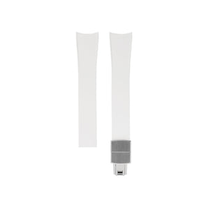 White Curved Rubber CTS Strap