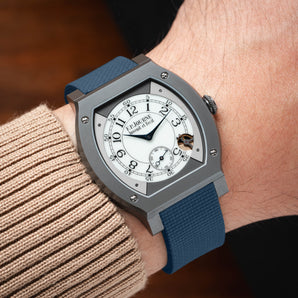 Navy Sailcloth CTS Rubber Strap for F.P. Journe Élégante