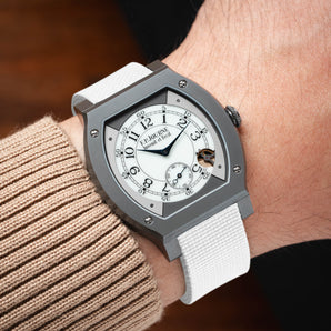 White Sailcloth CTS Rubber Strap for F.P. Journe Élégante