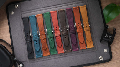 Crazy Horse leather watch straps by Delugs