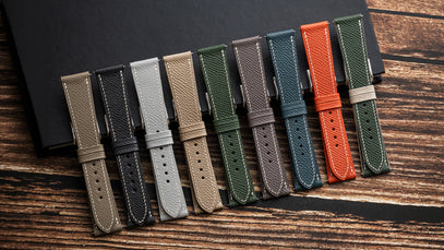 Epsom leather watch straps by Delugs