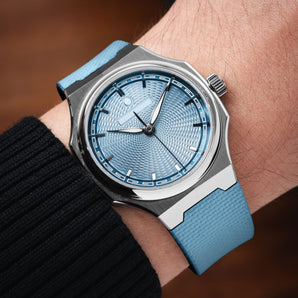 Baby Blue Sailcloth CTS Rubber Strap for Atelier Wen Perception