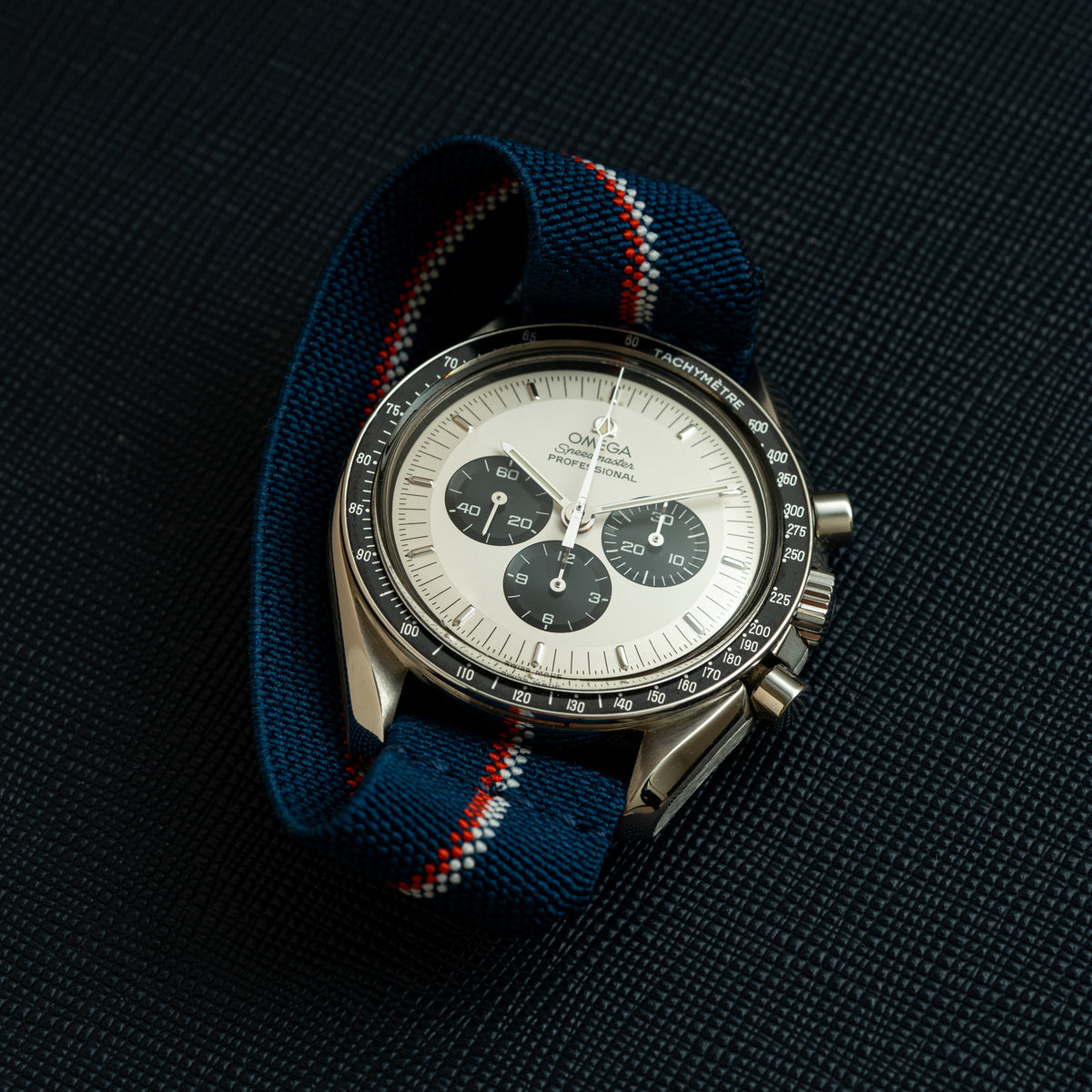Elastic Loop Navy/White &amp; Orange