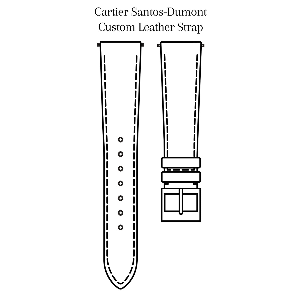 Delugs Custom Watch Strap for Cartier Santos-Dumont - Handcrafted to Order
